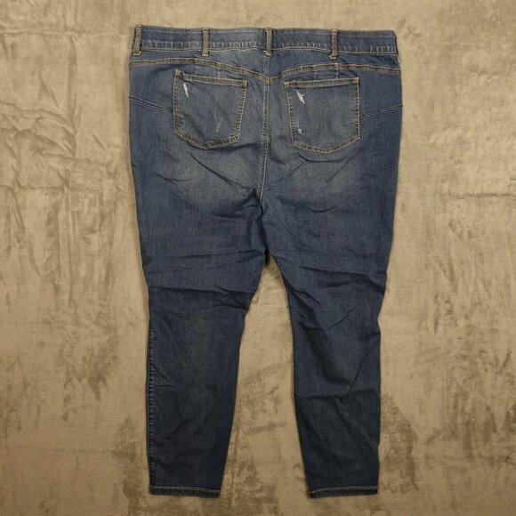 Torrid jeans bombshell skinny women's 28T blue distressed premium stretch - Picture 10 of 13